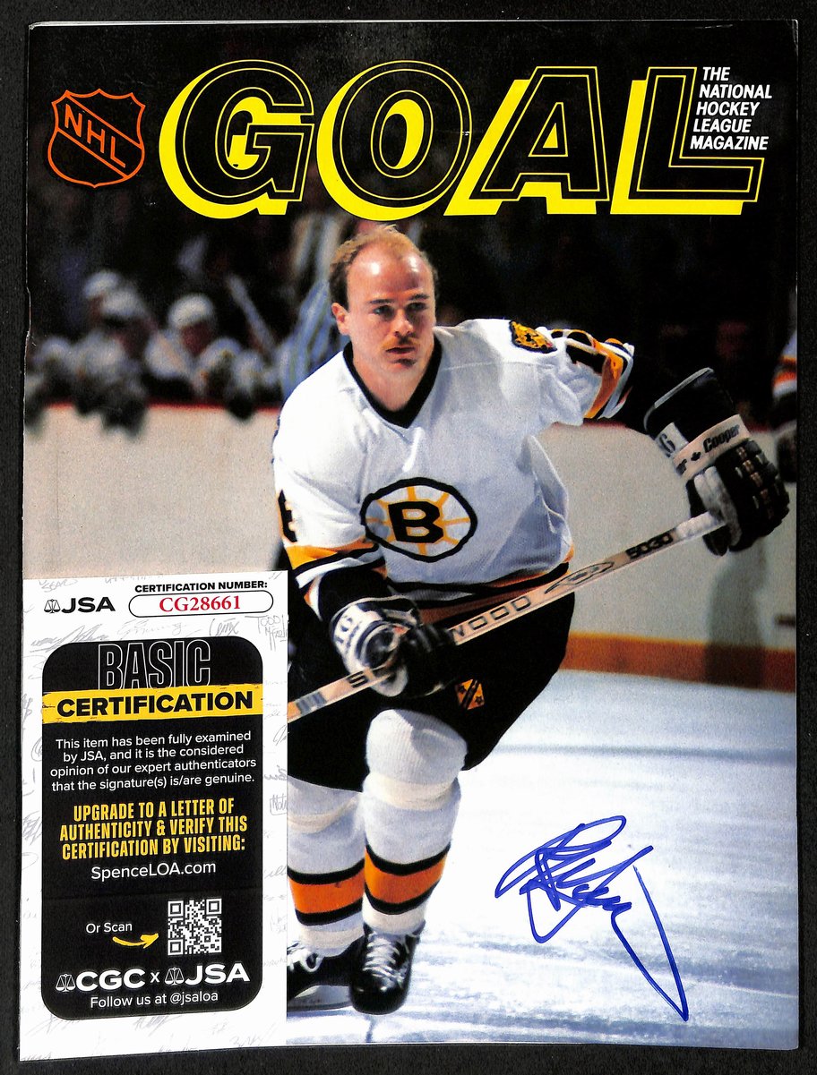 Rick Middleton Boston Bruin Signed  Goal Magazine JSA 197188