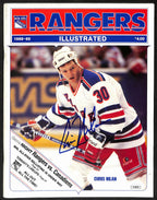 Chris Nilan New York Rangers Signed 1988-89 Rangers Illustrated JSA 197222