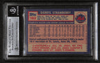 Darryl Strawberry Signed/Auto 1984 Topps RC Card #182 Mets BAS/Beckett 197122