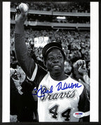 Hank Aaron HOF Signed/Auto 8x10 B/W Photo #715 Home Run Braves PSA/DNA 197216
