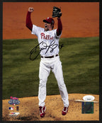 Brad Lidge Signed/Auto 8x10 Photo 2008 World Series Last Out Phillies JSA 196826