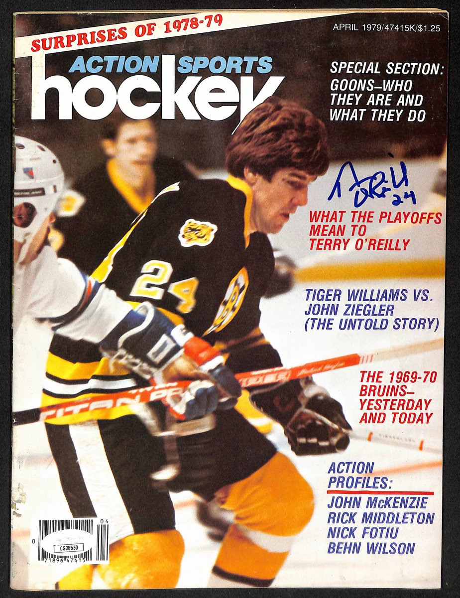 Terry O'Reilly Boston Bruins Signed April 1979 Action Sports Hockey JSA 197229