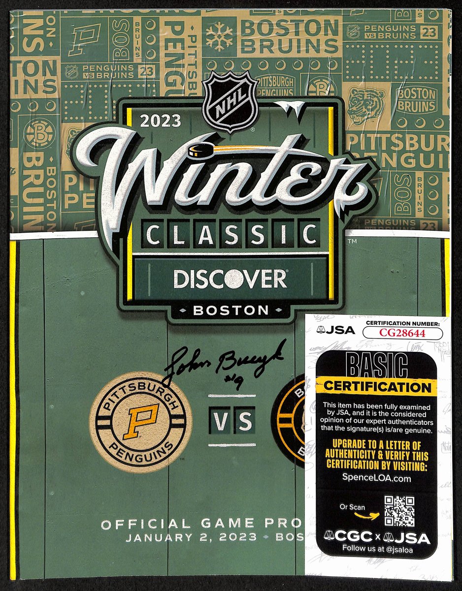 Johnny Bucyk Boston Bruins Signed 2023 Winter Classic Program JSA 197234