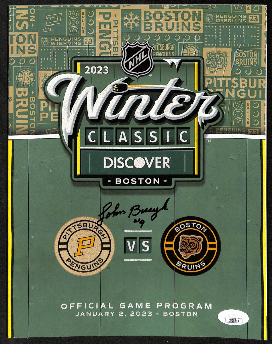 Johnny Bucyk Boston Bruins Signed 2023 Winter Classic Program JSA 197235