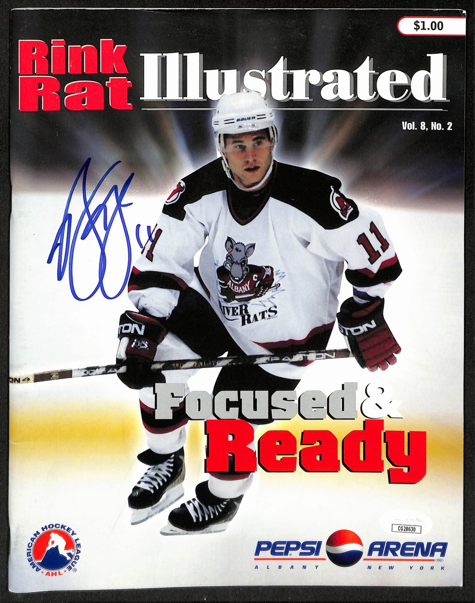 Brian Gionta Albany River Rats Signed AHL Program JSA 197244