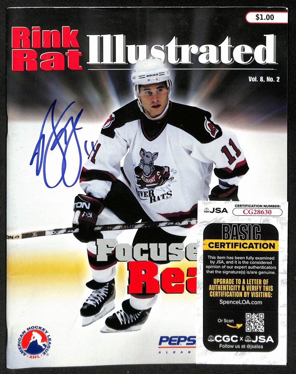 Brian Gionta Albany River Rats Signed AHL Program JSA 197244