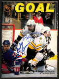 Charlie Simmer/Ken Linesman Boston Bruins  Signed Goal Magazine JSA 197254