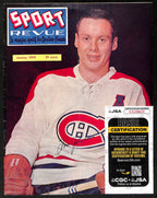 Tom Johnson Montreal Canadiens Signed 1959 Sport Revue JSA 197253