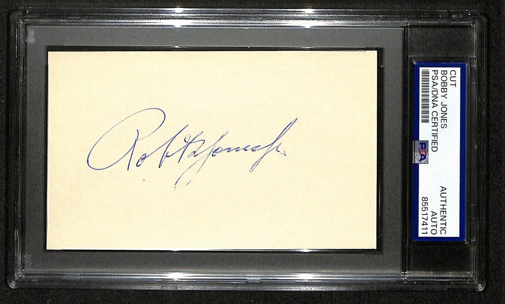 Robert T. Bobby Jones Masters Golfer Signed/Autographed 3x5 Cut  PSA/DNA 196935