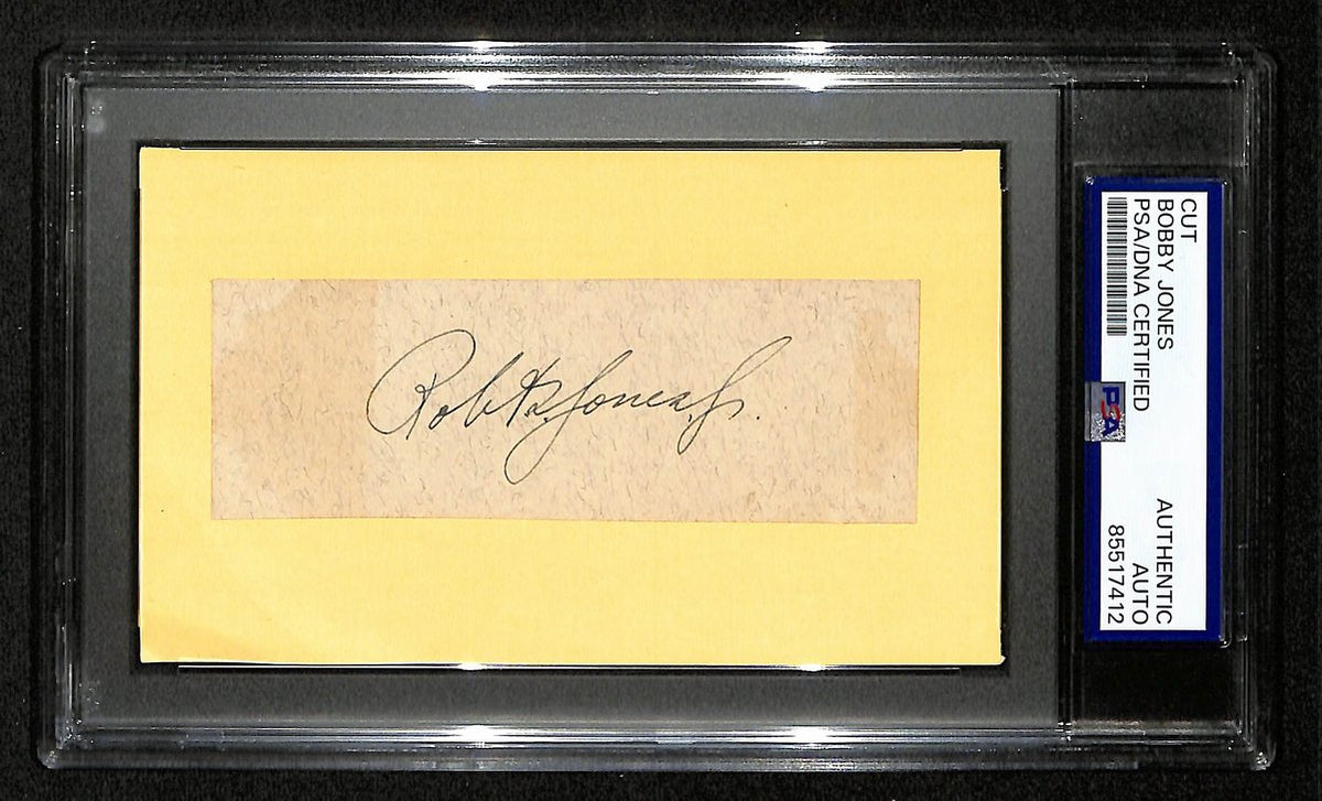 Robert T. Bobby Jones Masters Golfer Signed/Autographed 3x5 Cut  PSA/DNA 196936