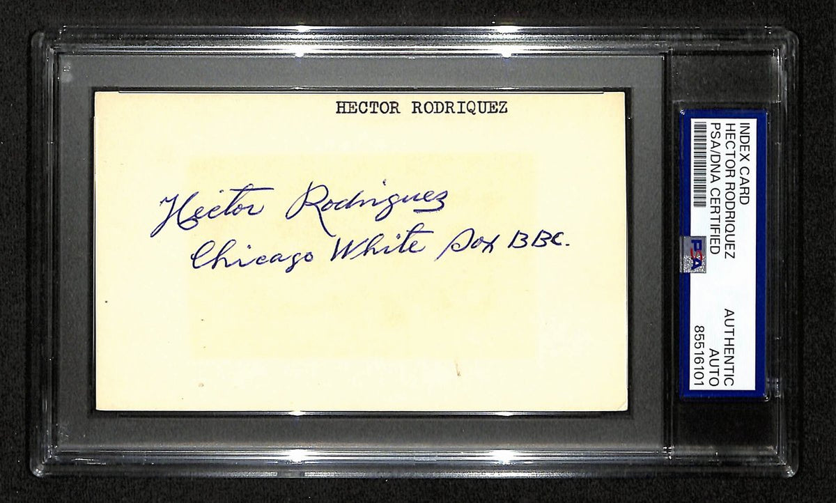 Hector Rodriquez White Sox  Signed/Autographed 3x5 Index Card PSA/DNA 196909