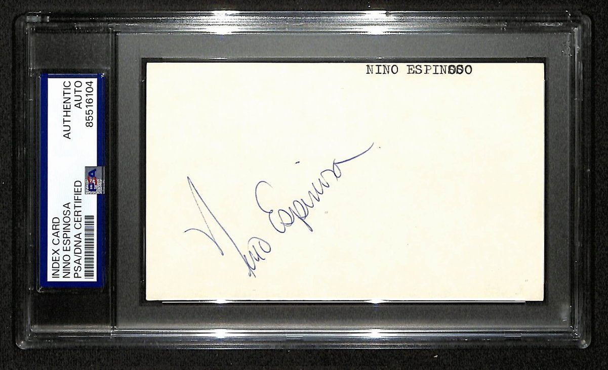 Nino Espinosa 1980 Phillies Signed/Autographed 3x5 Index Card PSA/DNA 196930
