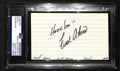 Fred Akers Texas Longhorns Hook' Em Signed 3x5 Index Card PSA/DNA 196937