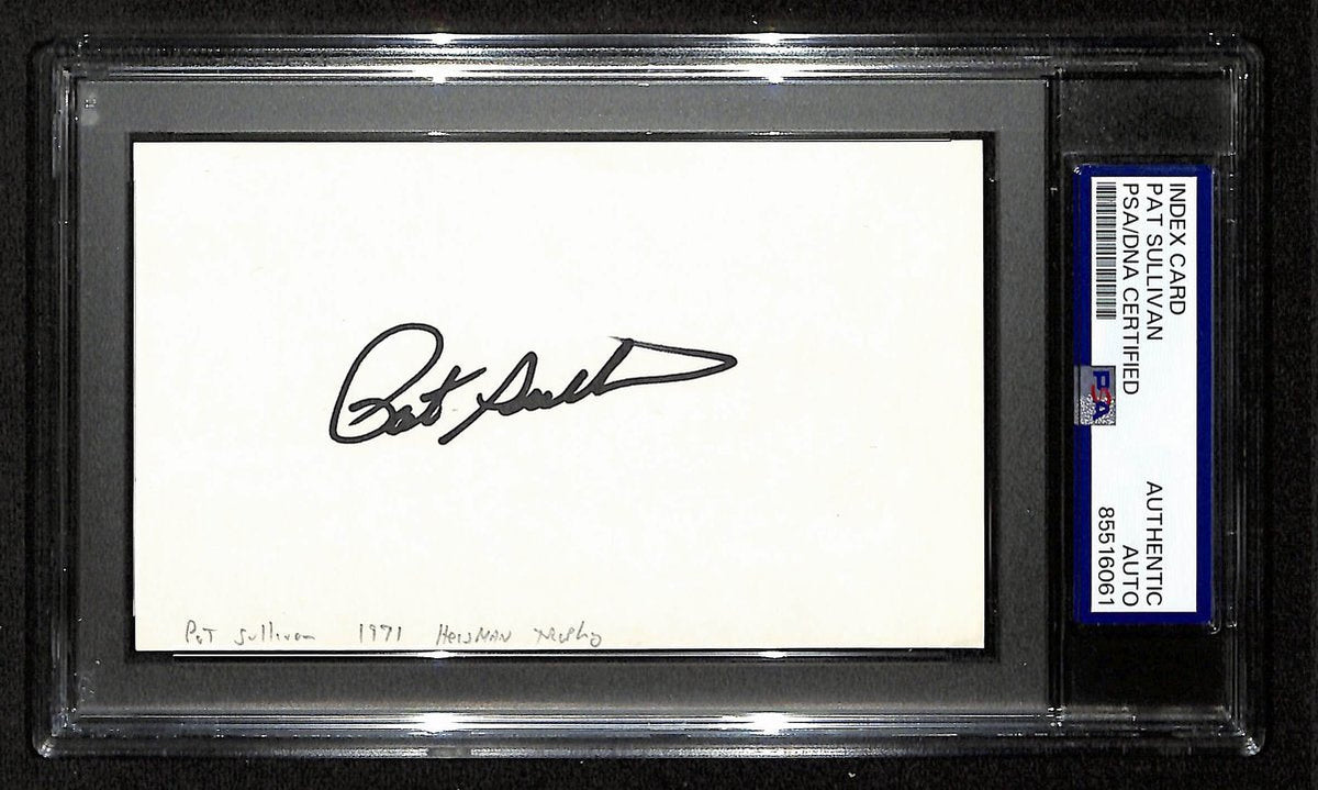 Pat Sullivan Auburn Heisman Signed/Autographed 3x5 Index Card PSA/DNA 196943
