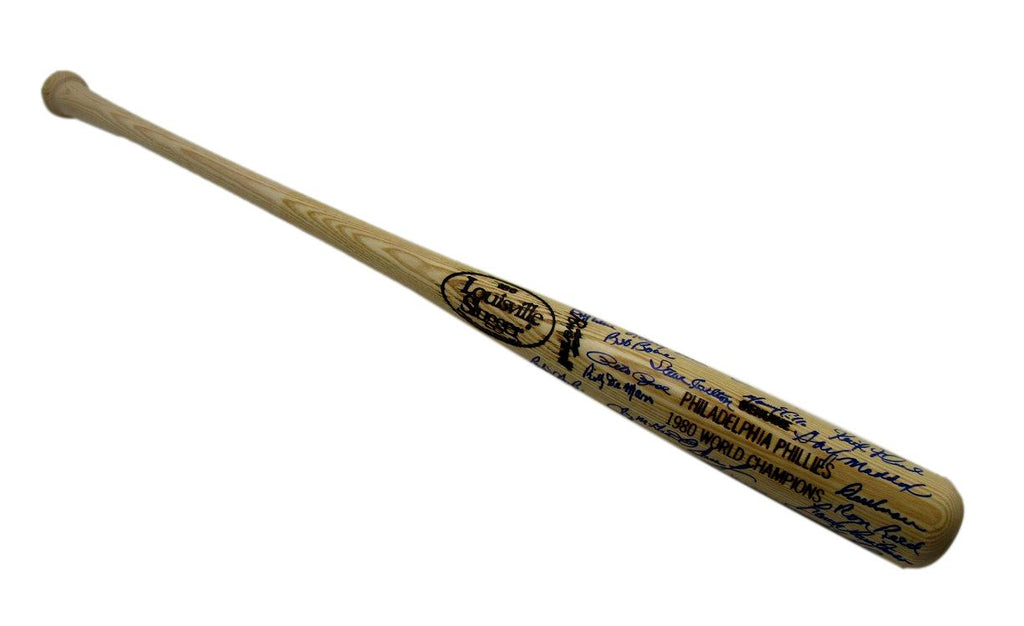 1980 World Series Champs Phillies Bat Signed by 31 Rose McGraw PSA/DNA 197458