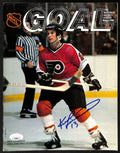 Ken Linesman Philadelphia Flyers Signed 1980 Goal Magazine JSA 197269