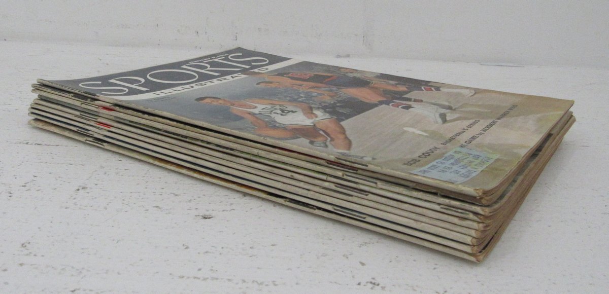 Lot of (9) 1956 Sports Illustrated Magazines Bob Cousy Celtics Cover  197752