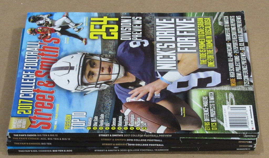 2017-2020 Street & Smith College Football Yearbook Lot of 4