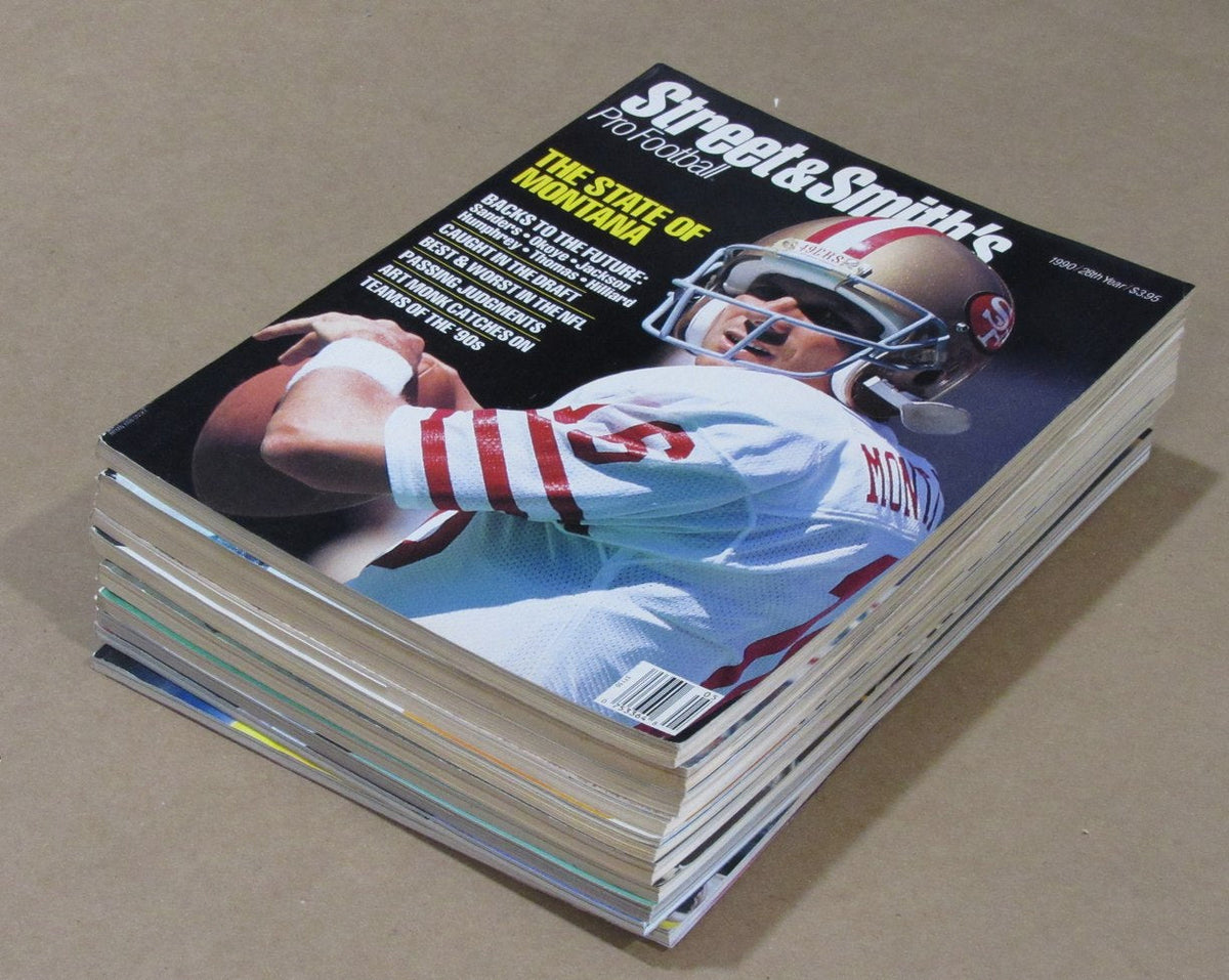 1990-1999  Street & Smith Pro Football Yearbook Lot of 10