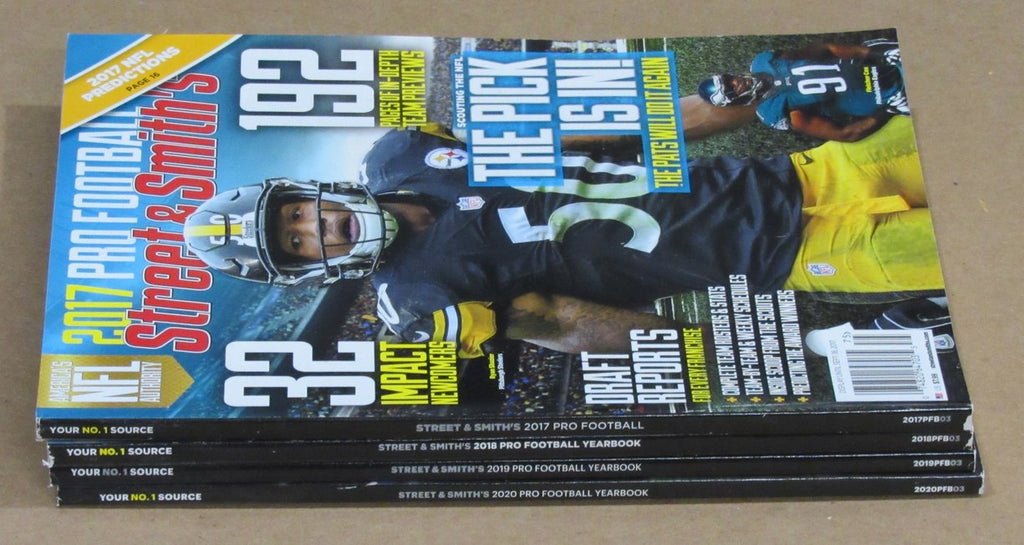 2017-2020  Street & Smith Pro Football Yearbook Lot of 4
