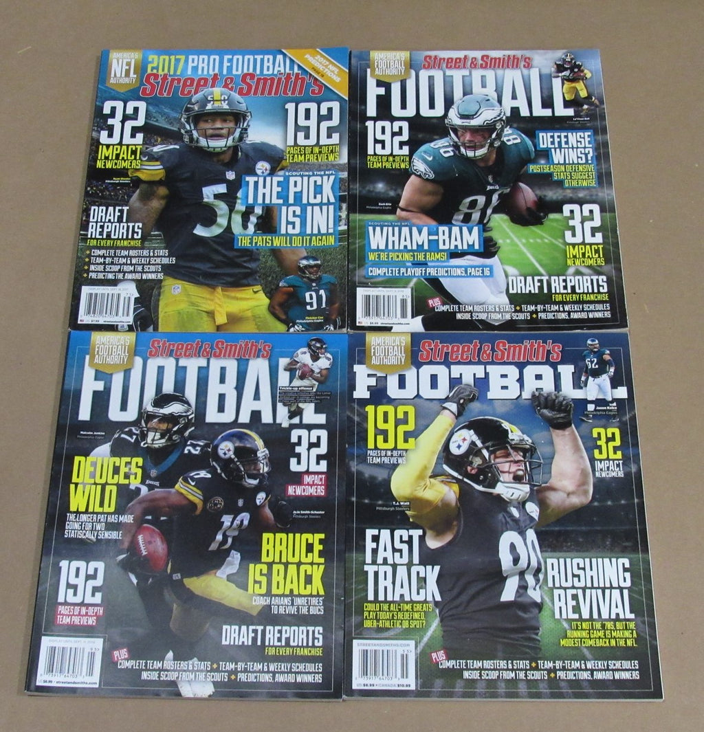 2017-2020  Street & Smith Pro Football Yearbook Lot of 4