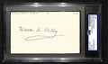 Walter Ockey Signed/Autographed 3x5 Index Card 1944 NY Giants PSA/DNA 196990