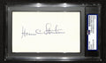 Horace Stoneham Signed Cut on 3x5 Index Card New York Giants PSA/DNA 196993