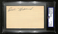 Oral Hildebrand Signed/Auto 3x5 Index Card Cleveland Indians PSA/DNA 196995