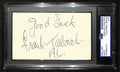 Frank Tabacchi Signed/Inscr Cut on 3x5 Index Card AL Umpire PSA/DNA 196997