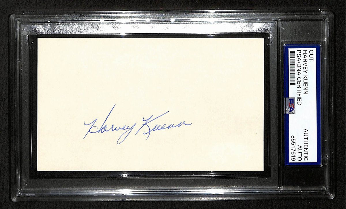 Harvey Kuenn Signed/Auto Cut on 3x5 Index Card Detroit Tigers PSA/DNA 197007