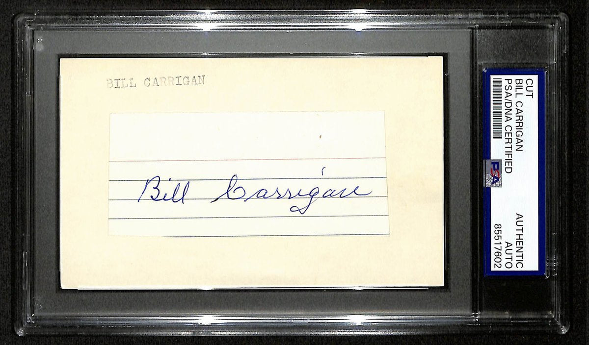 Bill Carrigan Signed/Auto Cut on 3x5 Index Card Boston Red Sox PSA/DNA 197011
