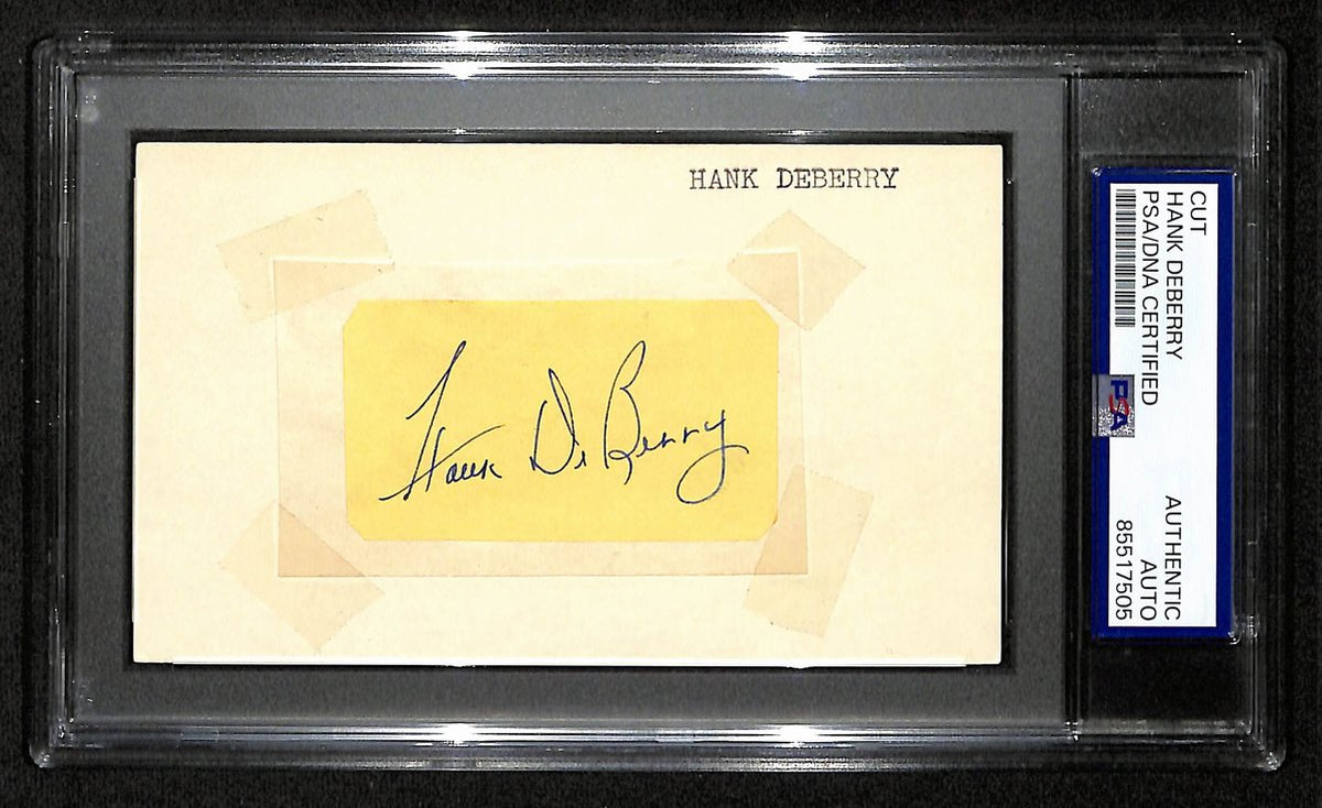 Hank DeBerry Signed/Autographed Cut on 3x5 Card Brooklyn Dodgers PSA/DNA 197787