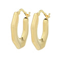 Toscana Italiana 18K Gold Electroform Choice of Size Hoop Earrings