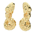 Graziella 23K Gold Plated Simulated Diamond Snake Hoop Earrings