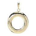 Toscana Italiana 18K Gold Electroform Acqua Bagnata Round Pendant