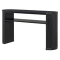 Console Table With Fluted Legs, Open Shelf