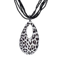 Toscana Italiana 18K Gold Plated Choice of Animal Print Murano Glass Necklace