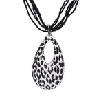 Toscana Italiana 18K Gold Plated Choice of Animal Print Murano Glass Necklace