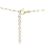 Passport to Turkey Gold Plated Textured Padlock Pendant w/ Paperclip Chain
