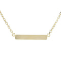 Toscana Italiana 18K Gold Plated Choice of Finish 18"+2" Bar Necklace
