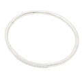 Sorrento Italian Silver 0.29 DEW Simulated Diamond Hinged Bangle Bracelet