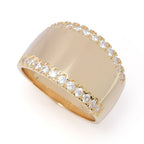 Sorrento Italian Silver 0.64 DEW Simulated Diamond Tapered Band Ring