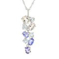 Gem Treasures 14.07ctw Exotic Gemstone Cluster Pendant w/ Chain