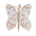 Cameo Italiano 18K Gold Plated 45x19mm Butterfly Shell Cameo Pendant