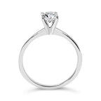 14K White Gold 1/2 Cttw Round Lab Grown Diamond 4 Prong Solitaire Engagement Ring (F-G Color, VS2-SI1 Clarity) - Size 7