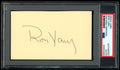 Ron Yary HOF Autographed 3x5 Index Card Minnesota Vikings PSA/DNA