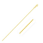 14k Yellow Gold Diamond Cut Rope Anklet 1.5mm