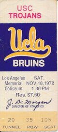1972 USC Trojans vs. UCLA Football Game Ticket Stub 148538