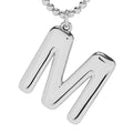 Sorrento Italian Silver Choice of Initial Pendant w/ 4mm Beaded Chain