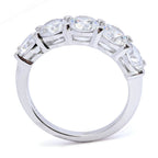 Brilliante Platinum Plated 0.75 DEW Simulated Diamond 5-Stone Ring